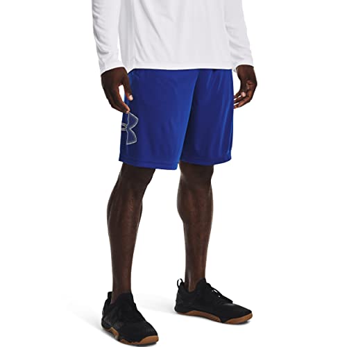 1306443 Under Armour Men's Tech Graphic Shorts Royal/Moderate Grey L - Brand New