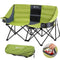 VILLEY Double Camping Chair w/Cooler Bag, Extra Wide Loveseat, 600LBS - GREEN - Like New