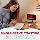 Dash Mini Toaster Oven, Small Toaster Oven for Dorms, Apartments, Kitchens-Pink - Brand New