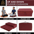 Samadhaan Meditation Floor Cushion B07YY3B6J6 - Maroon - Brand New
