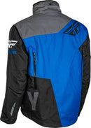 Fly Racing 2022 SNX Pro Snow Jacket (Black/Grey/Blue, Large) - Brand New