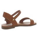 STEVE MADDEN WOMEN'S DINA FLAT SANDAL - SIZE: WOMEN 7.5 - TAN LEATHER - Like New