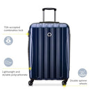 DELSY PARIS HELIUM AERO HARDSIDE EXPANDABLE LUGGAGE BLUE CHECKED-MEDIUM 25" - Like New