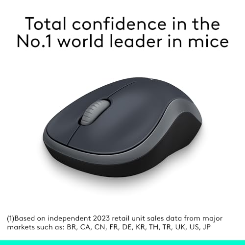 Logitech M185 Wireless Mouse, 2.4GHz with USB Mini Receiver, 910-002225 - Like New
