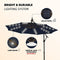 wikiwiki 10ft Solar LED Offset Hanging Market Umbrella for Backyard Navy Blue - Like New