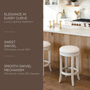 MAVEN LANE ROUND BACKLESS SWIVEL KITCHEN COUNTER STOOL 26"H, WHITE OAK - Like New