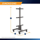 MARCY OLYMPIC WEIGHT PLATE TREE WEIGHT STORAGE RACK PT-5856 - BLACK - Like New