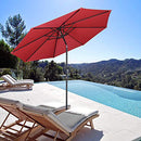 YESCOM 10FT UV50+ 3000PA OUTDOOR TABLE PATIO UMBRELLA CRANK TILT 07UMB048-10FTAL - Like New