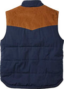 6643 Legendary Whitetails Men's Longhorn Ranchers Vest Navy/Brown L - Brand New