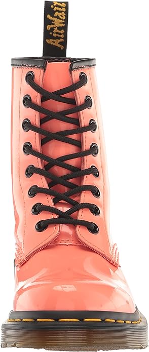 30713695 Dr. Martens Women's 1460 Patent Lamper 8 Eye Boot Fashion CORAL 11 Like New