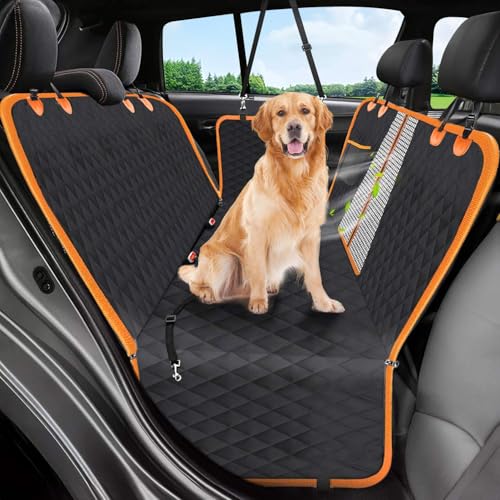 VICTOPER DOG CAR SEAT COVER HEAVY DUTY 100% WATERPROOF M - ORANGE/BLACK - Like New