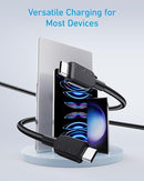 ANKER USB C TO USB C CABLE 2PACK 3FT 240W TYPE-C A81C5 - BLACK - Like New
