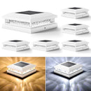 Bosceos Solar Post Cap Lights 6-Pack, 2 Modes 16LEDs Bright Solar Post Lights - Like New