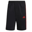 ADIDAS MEN'S DESIGNED 2 MOVE 3-STRIPES PRIMEBLUE SHORTS - Black/Scarlet - 3XLT Brand New