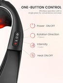 RIKE SHIATSU NECK MASSAGER WITH HEAT HSA ELECTRIC BACK MASSAGER PAIN REL - BLK - Like New