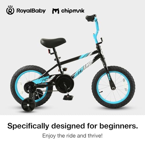 RoyalBaby Chipmunk Kids Bike Toddlers 14 Inch Wheel Bicycle - Dynamo Blue - Like New