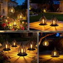 KAGOLING SOLAR LANTERNS WITH CANDLE KAGOLING SOLAR LANTERNS 4 PACK - BLACK - Like New