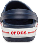 CROCS UNISEX CLASSIC GRPAHIC CLOGS MEN 10 WOM 12 (UK/AU M9 W10) - NAVY - Like New