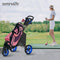 SERENELIFE FOLDABLE 3-WHEEL GOLF PUSH CART UPPER & LOWER BRACKETS - BLUE - Like New