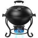 BRILAM 18 INCH PORTABLE CHARCOAL GRILL ADJUSTABLE FAN OUTDOOR BBQ CG1 - BLACK - Like New