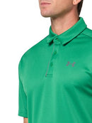 UNDER ARMOUR MEN'S TECH GOLF POLO SIZE LARGE 305 TEAM KELLY GREEN/GRAY - Brand New