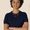 AMAZON ESSENTIALS WOMEN'S REGULAR-FIT SHORT SLEEVE PULLOVER SWEATER NAVY M - Like New