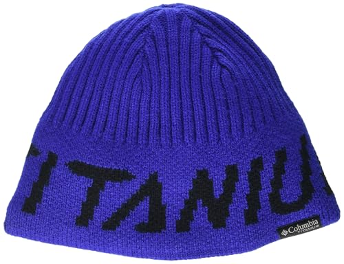 COLUMBIA HEAT II BEANIE SIZE: MEN ONE SIZE CLEMATIS BLUE/TITANIUM - NEW - Brand New