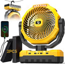 KORBOT 24000MAH CAMPING FAN RECHARGEABLE FANS PORTABLE DETACHABLE BATTERY - Like New