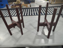 EXPANDABLE WOODEN PLANT STAND, FITS 8"-12" FLOWER POTS, 2-PACK - DARK BROWN - Like New