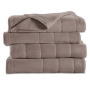 Sunbeam Heated Electric Warming Blanket Quilted Fleece Queen Seashell - Brand New