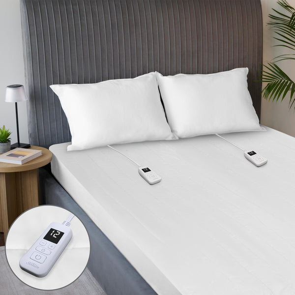 SUNBEAM HEATED MATTRESS PAD QUILTED 12 HEAT SETTINGS DUAL ZONE - Scratch & Dent