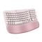 Logitech Wave Keys Wireless Ergonomic Keyboard with Cushioned Palm Rest Rose - Like New