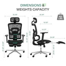 Novilla Ergonomic Office Chair - Adjustable Headrest & Lumbar Support - Like New