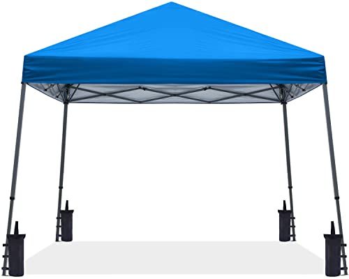 ABCCANOPY Stable Pop up Outdoor Canopy Tent 8 x 8 ft Base / 6 x 6 ft Top Blue - Like New