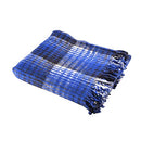 B09S4WMD7X Recycled Plaid Blanket – Blue - Brand New