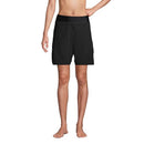 Lands' End Women's 9" Quick Dry Elastic Waist Modest Board Shorts Swim Black 6 - Brand New