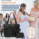 DOFASAYI Leather Diaper Bag Atmosphere Bag Backpack Tote Changing Pad - Black - Like New