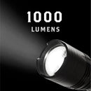 Scipio Tactical LED Flashlight 1903022R - 1000 Lumens 3-Mode Light Beam - Black
