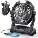 PEOUIX PORTABLE RECHARGEABLE FAN BATTERY POWERED CAMPING TENT BLACK - Like New