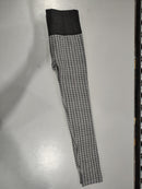 SHOSHO WOMEN'S LEGGINGS HIGH WAISTED CROP ACTIVEWEAR SIZE: M/L GRAY HOUNDSTOOTH - Like New