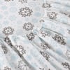 KATHY IRELAND 4PIECE GRAY BLUE FROST 100% TURKISH COTTON FLANNEL QUEEN SHEET SET - Like New