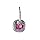 THE SAK BLACK AND SILVER CRYSTAL DROP EARINGS - FUCHSIA/SILVER - Brand New