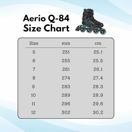 ROLLER DERBY ROLLER DERBY AERIO MEN'S INLINE SKATES SIZE 10 - BLACK/BLUE - Like New