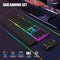 RedThunder K10 Wired Keyboard Mouse Wrist Rest Combo RGB 3 in 1 PC Gamer - Black - Like New