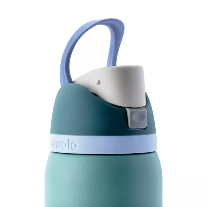 OWALA 32OZ FREESIP STAINLESS STEEL WATER BOTTLE - MISTY MEADOW - Like New