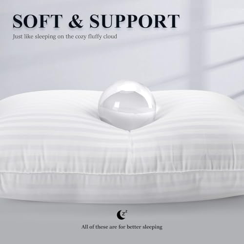 COZSINOOR BED PILLOWS FOR SLEEPING [PACK OF 2] COZY DREAM SERIES - WHITE - Brand New