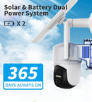 ANKWAY Solar security camera 2K wireless outdoor, 3.5W solar power panel - WHITE Like New