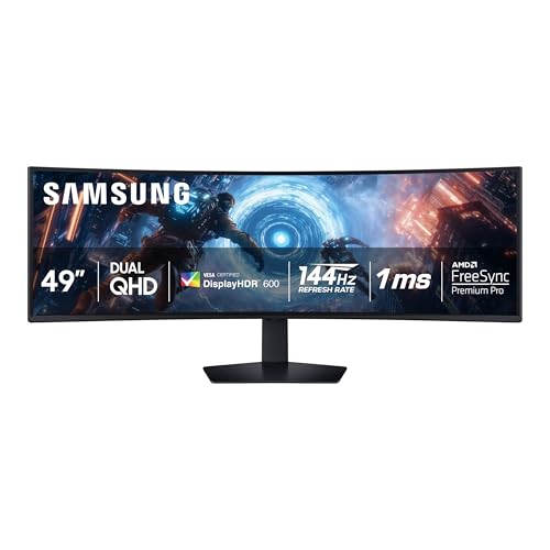 SAMSUNG 49-INCH ODYSSEY G9 DQHD 144HZ CURVED GAMING MONITOR LS49FG910ENXZA BLACK - Like New