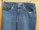 LEVI'S WOMEN'S CLASSIC STRAIGHT JEANS - SIZE: WOMEN 6M W28XL30 - BLUE - Like New