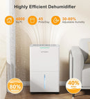 GENERIC 45 PINT DEHUMIDIFIER FOR 4000 SQ.FT BASEMENTS SMART HUMIDITY CONTROL - Like New